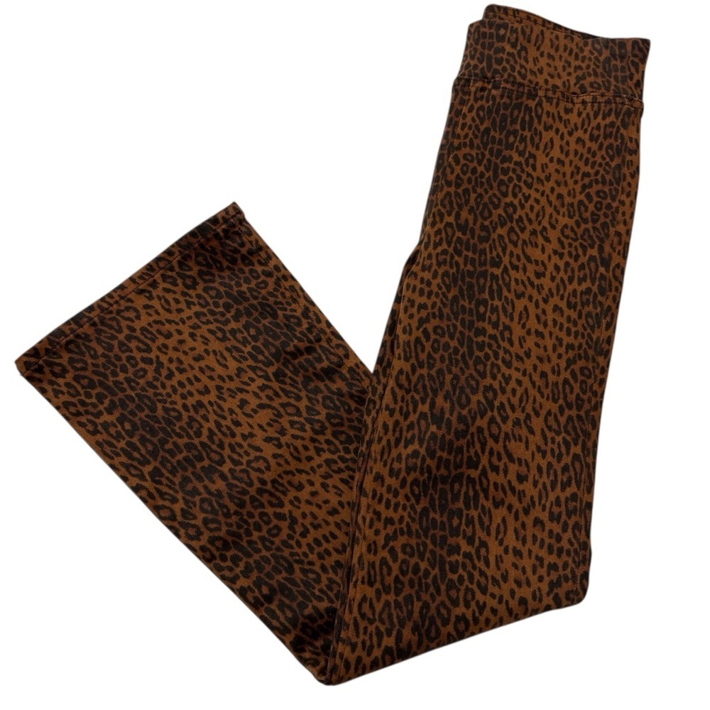 Frame Jetset Crop Mini Boot Leopard Print Pants - Picture 2 of 10